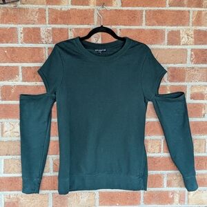 Alison Andrews Forest Green Cutout Sweatshirt - Medium